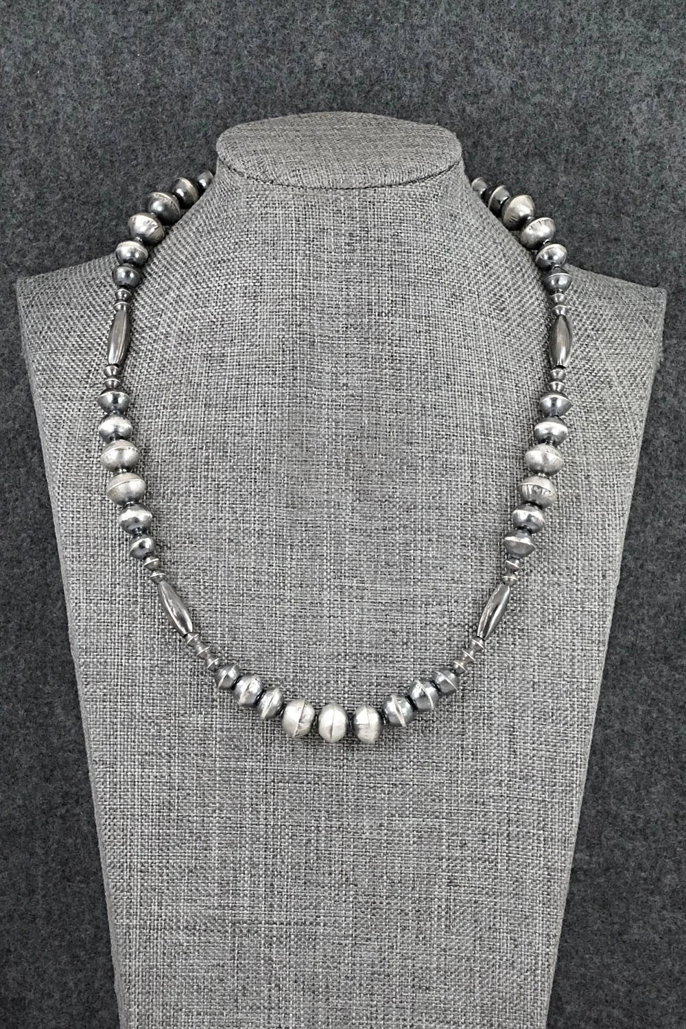 Sterling Silver Navajo Pearl Necklace 18" - Vintage