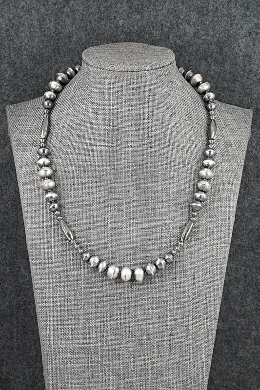 Sterling Silver Navajo Pearl Necklace 18" - Vintage
