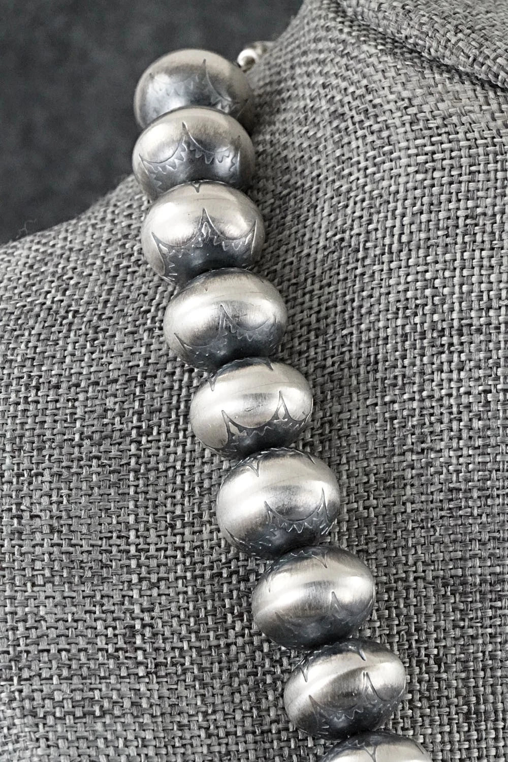 Sterling Silver Navajo Pearl Necklace 24" - Bryannen Halwood