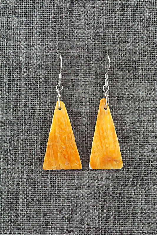 Spiny Oyster & Sterling Silver Earrings - Louise Joe