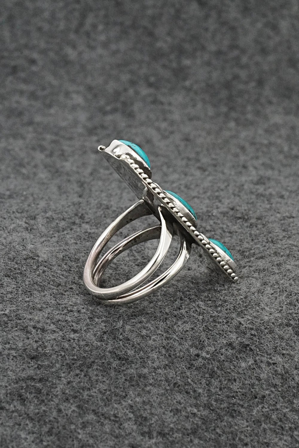 Turquoise & Sterling Silver Ring - Priscilla Reeder - Size 8