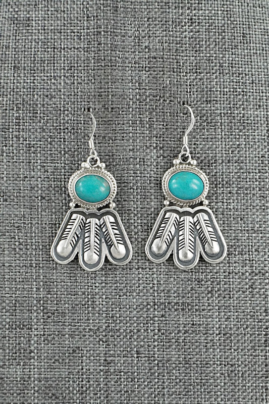 Turquoise & Sterling Silver Earrings - Sharon McCarthy