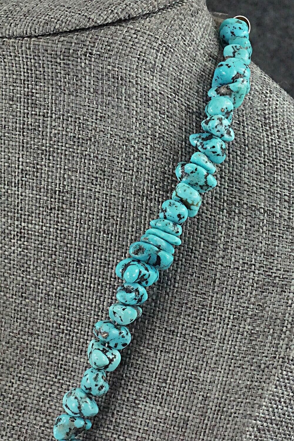 Turquoise & Sterling Silver Necklace 22" - Louise Joe