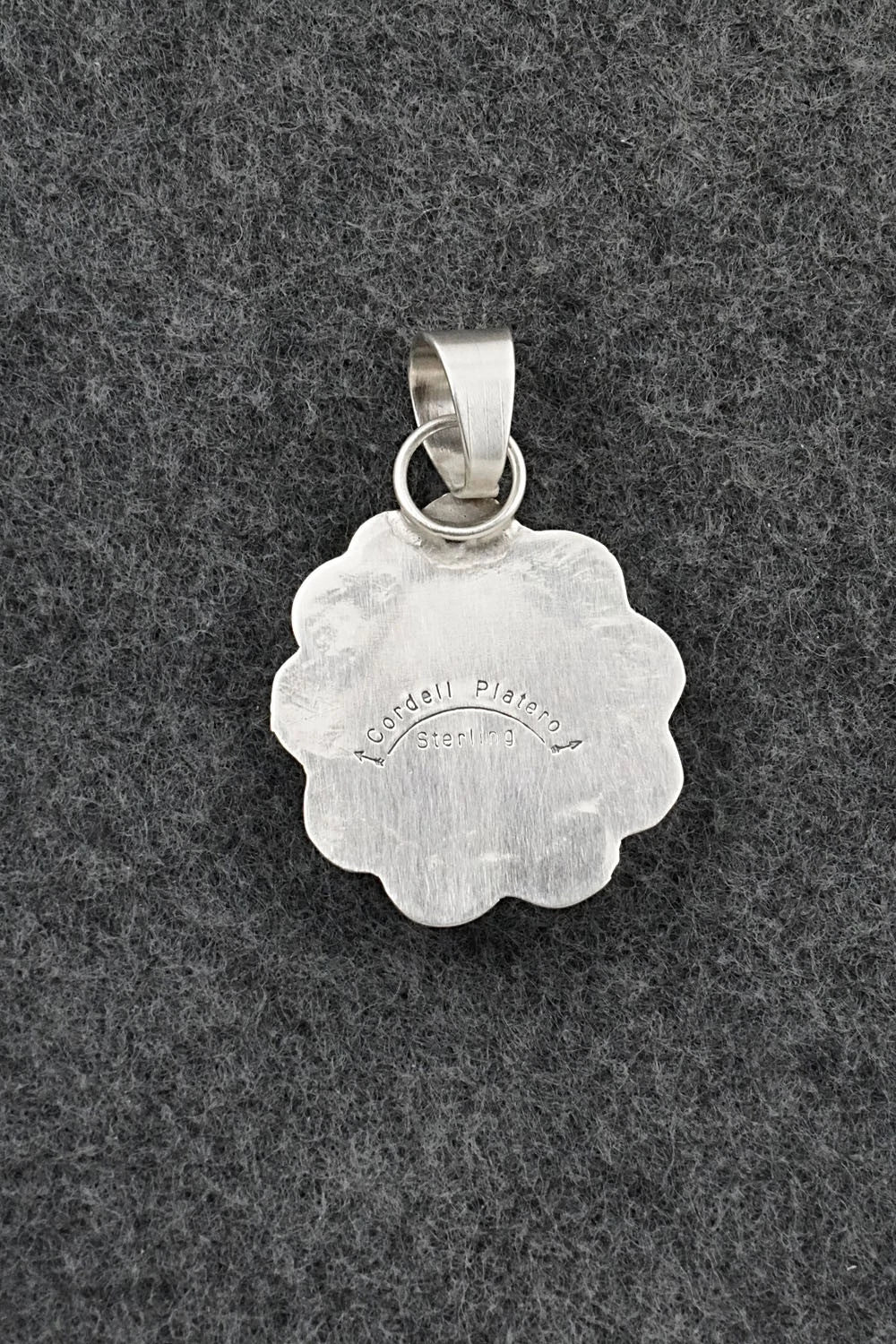 Turquoise & Sterling Silver Pendant - Cordell Platero