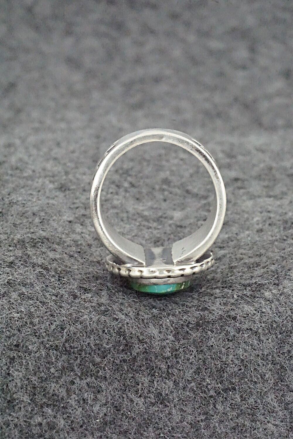 Turquoise & Sterling Silver Ring - Samuel Yellowhair - Size 7.5