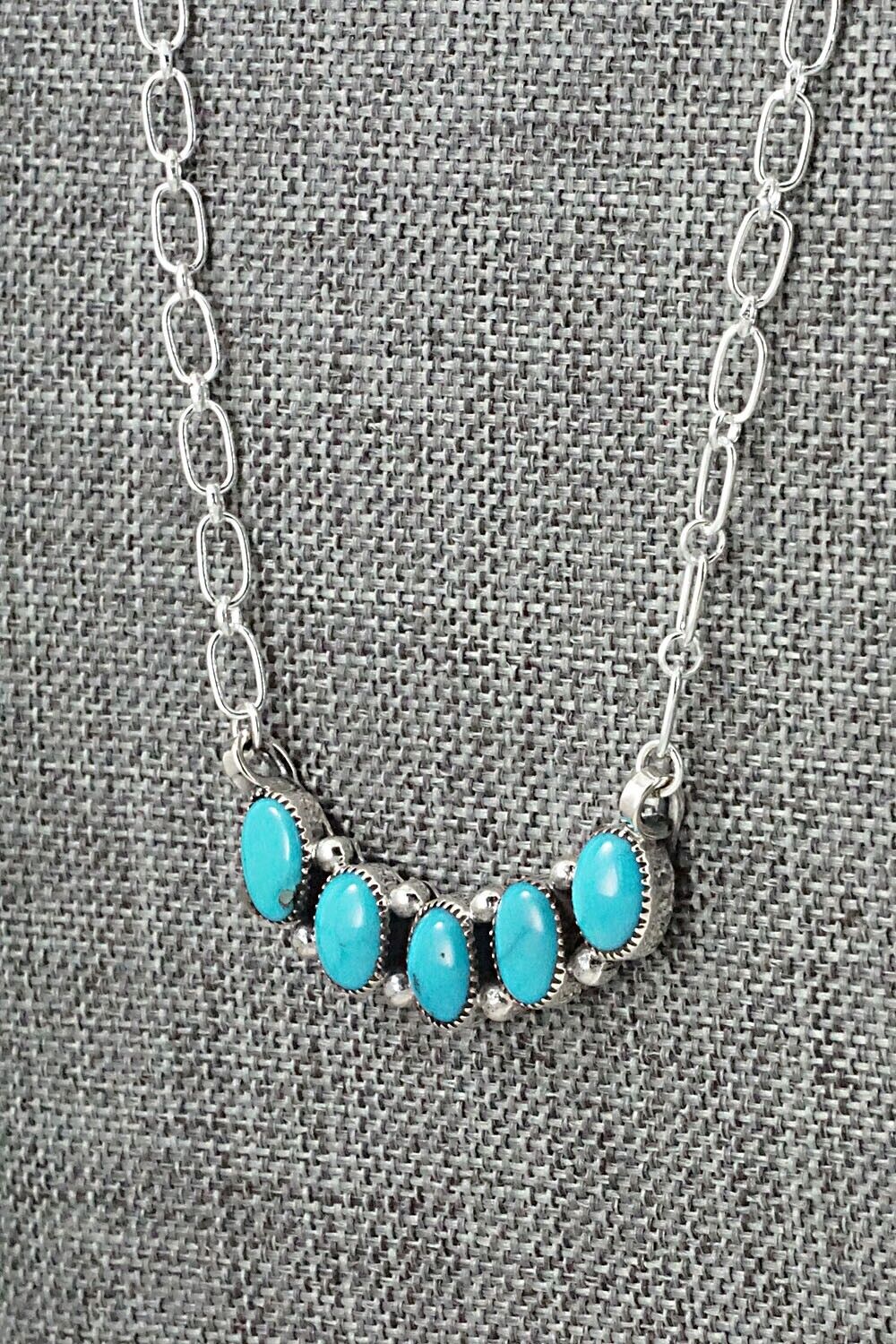 Turquoise & Sterling Silver Necklace - Kimberly Yazzie