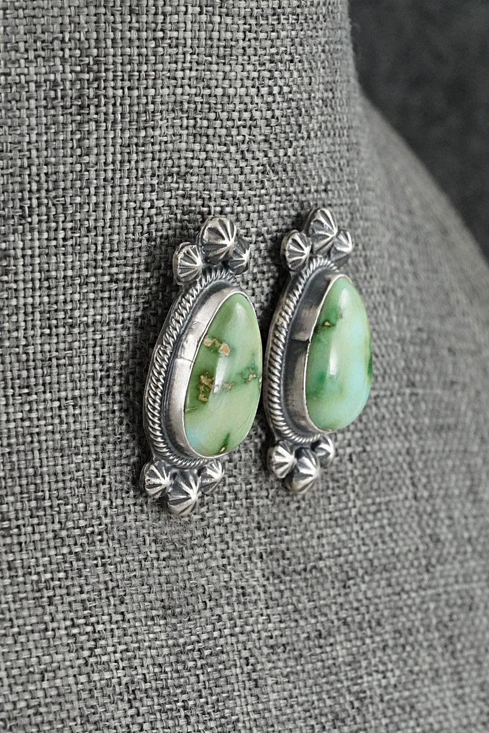 Turquoise & Sterling Silver Necklace and Earrings Set - Darrin Livingston