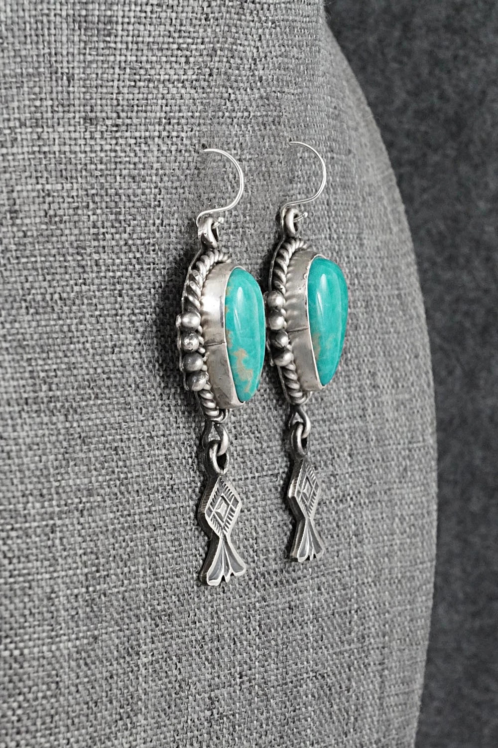 Turquoise & Sterling Silver Earrings - Michael Calladitto