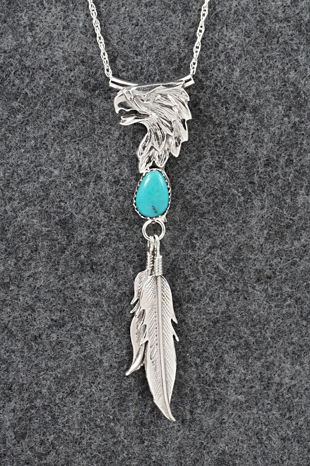 Turquoise & Sterling Silver Necklace - Genevieve Francisco