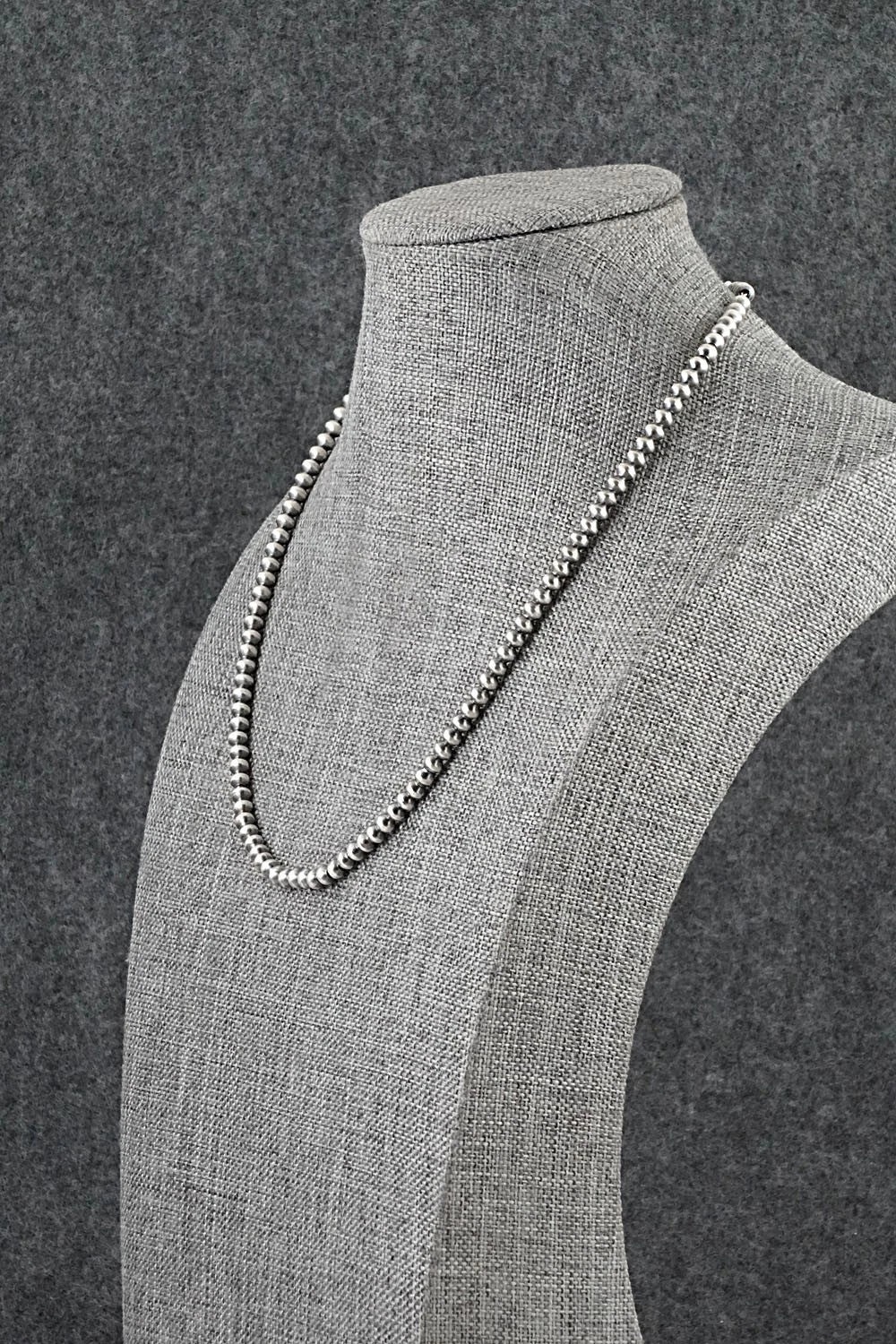 Sterling Silver Navajo Pearl Necklace 16" - Dorinda Mariano