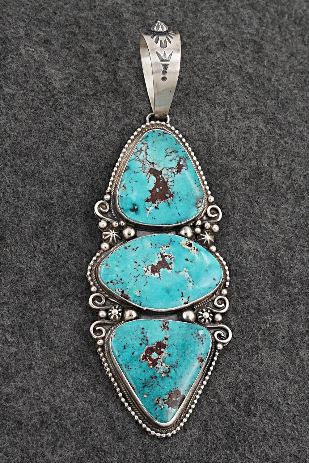 Turquoise & Sterling Silver Pendant - Kathleen Livingston