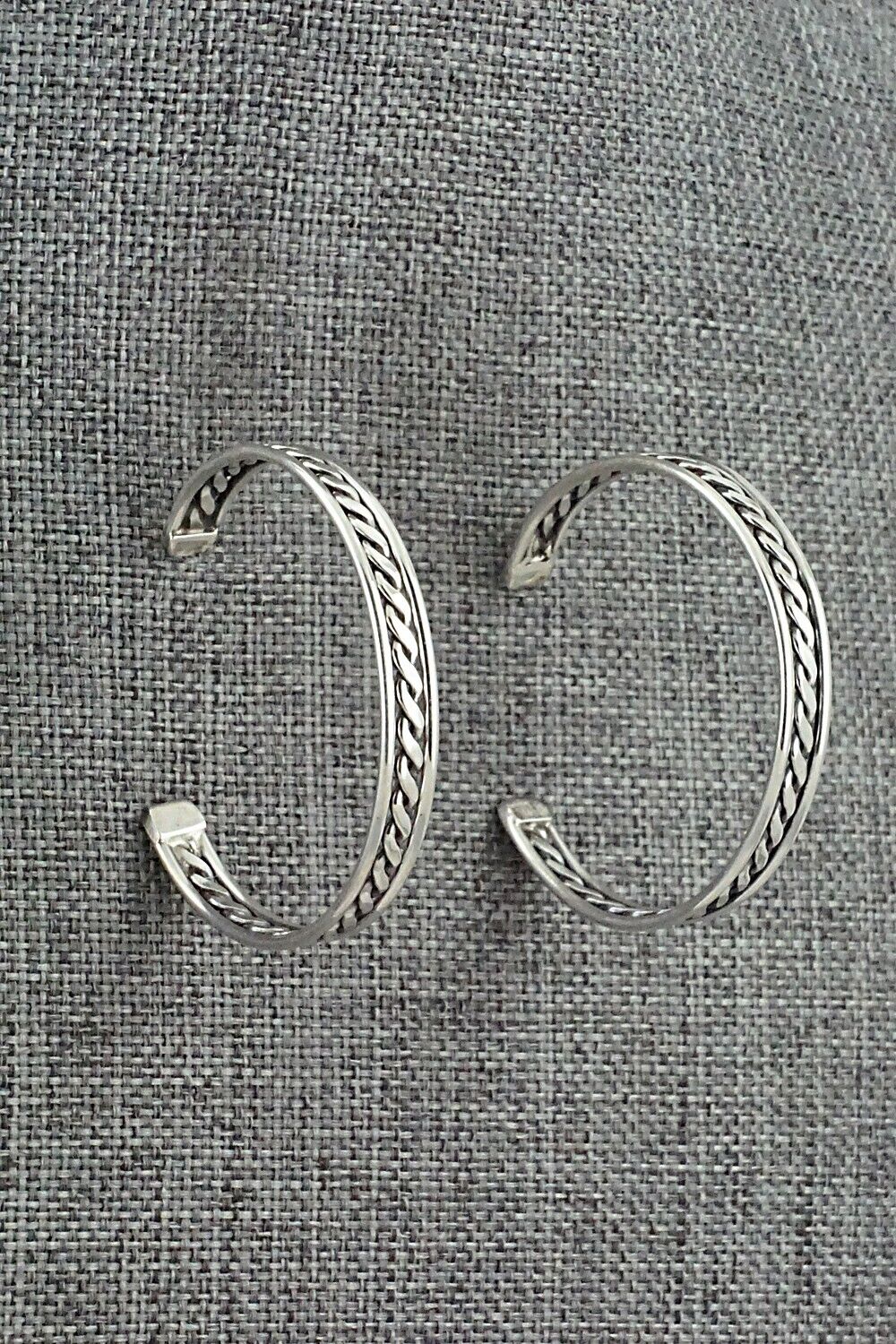 Sterling Silver Hoop Earrings - Elaine Tahe