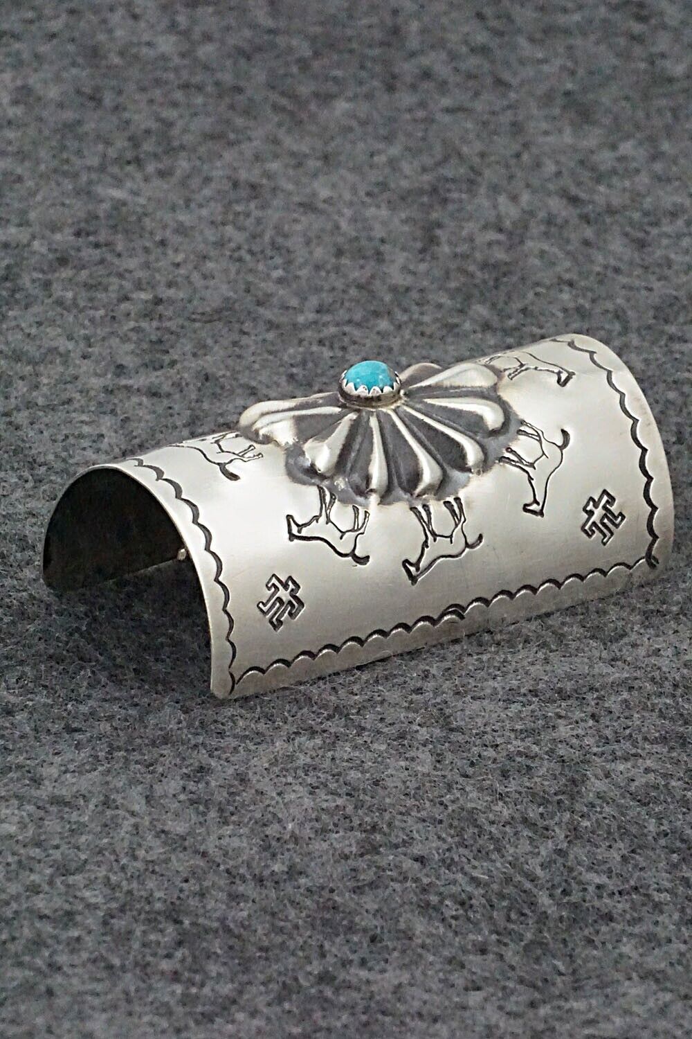 Turquoise & Sterling Silver Hair Pin - Arlene Soce