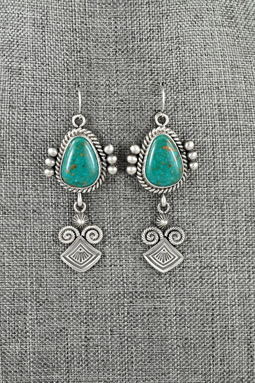 Turquoise & Sterling Silver Earrings - Michael Calladitto