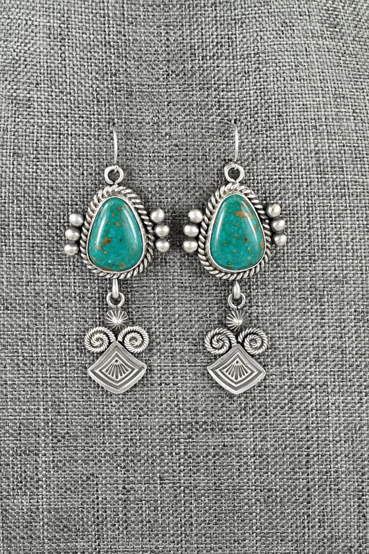 Turquoise & Sterling Silver Earrings - Michael Calladitto