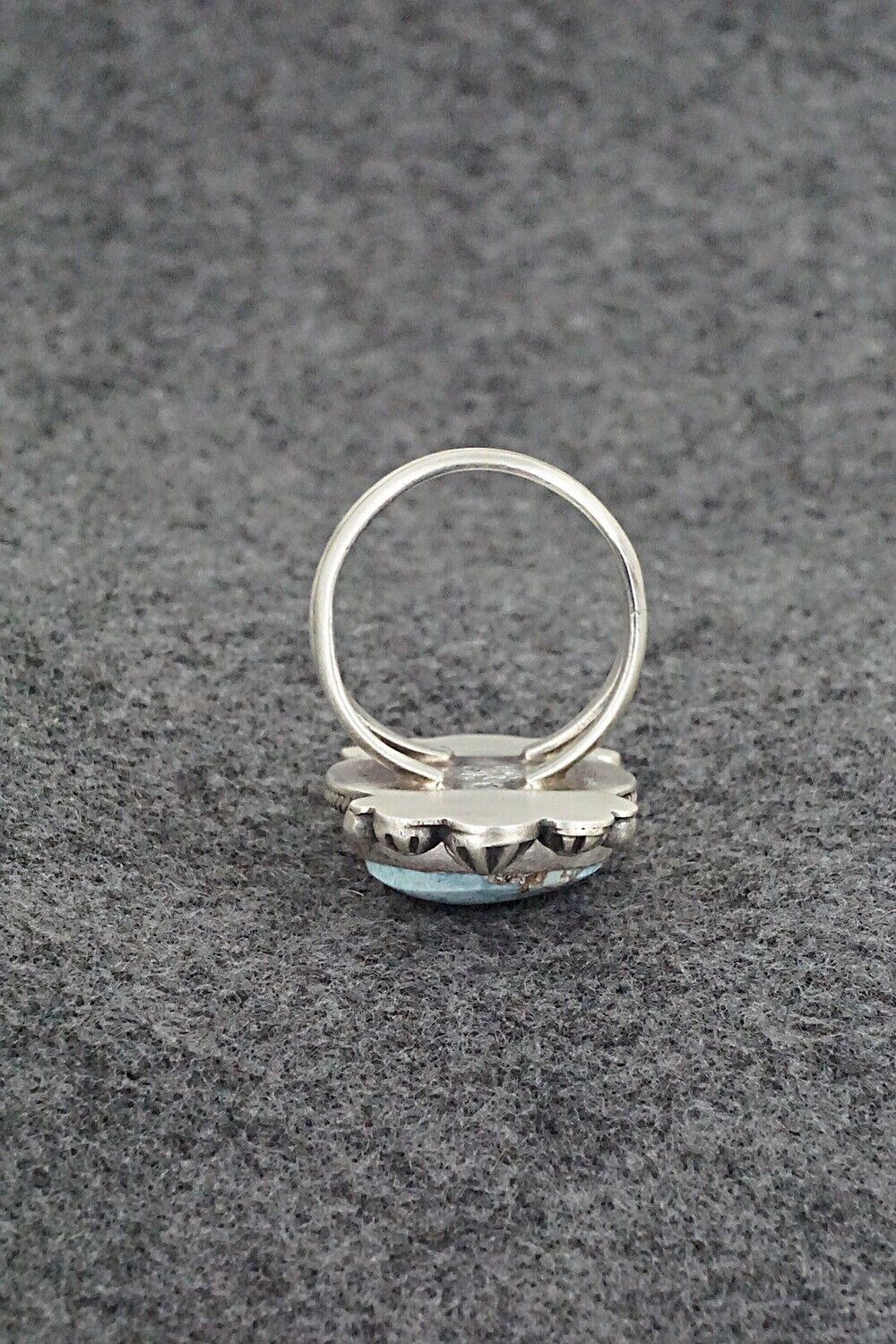 Turquoise & Sterling Silver Ring - Bobby Johnson - Size 9