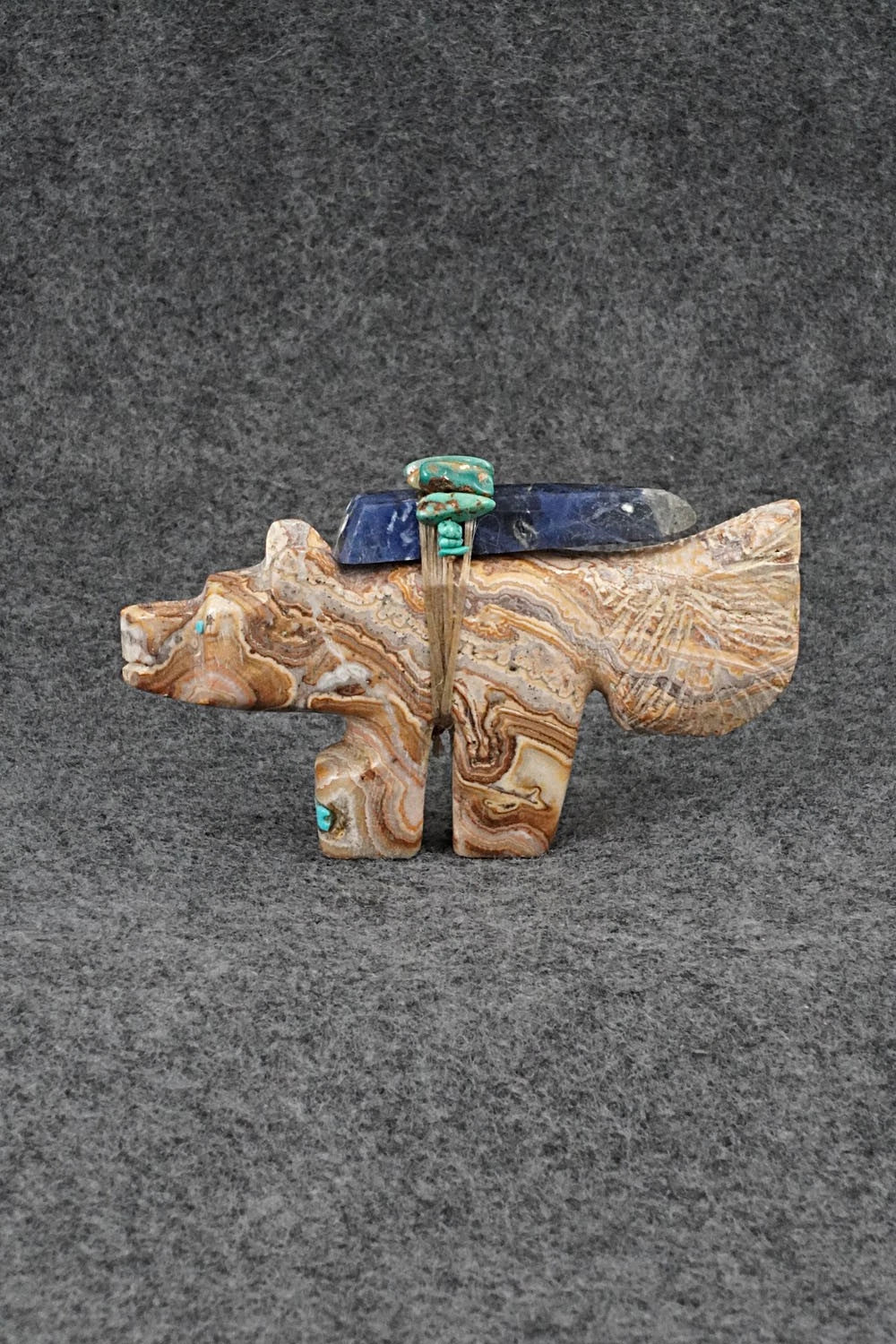 Wolf Zuni Fetish Carving - Danny Lonjose