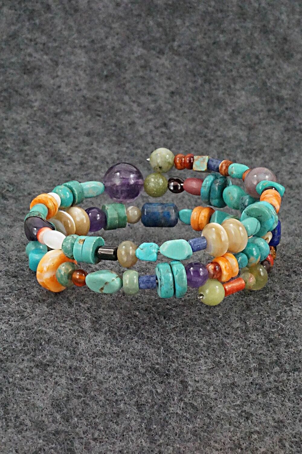 Multi-Stone Beaded Wrap Bracelet - Helen Tsosie