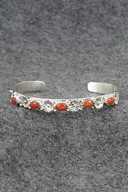 Coral & Sterling Silver Bracelet - Harris Largo