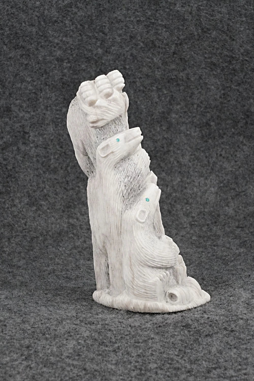 Bears and Owls Zuni Fetish Carving - Destry Siutza