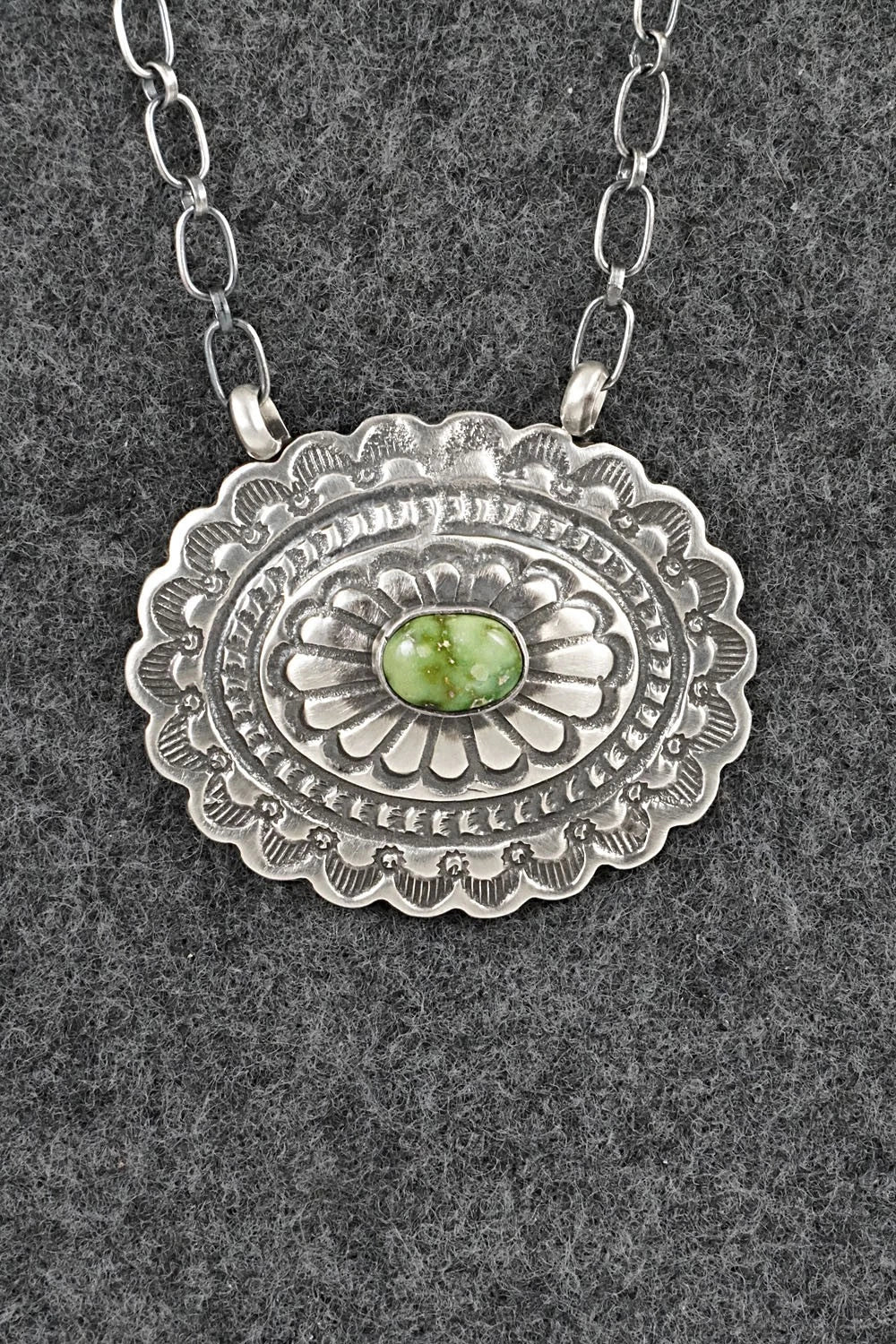 Turquoise & Sterling Silver Necklace - Adrienne Gordon