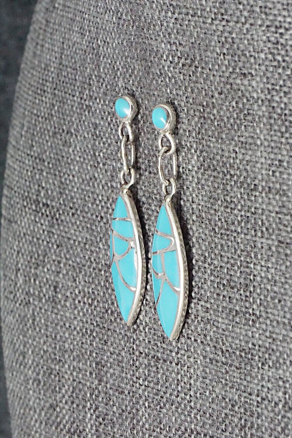 Turquoise & Sterling Silver Earrings - Orena Leekya