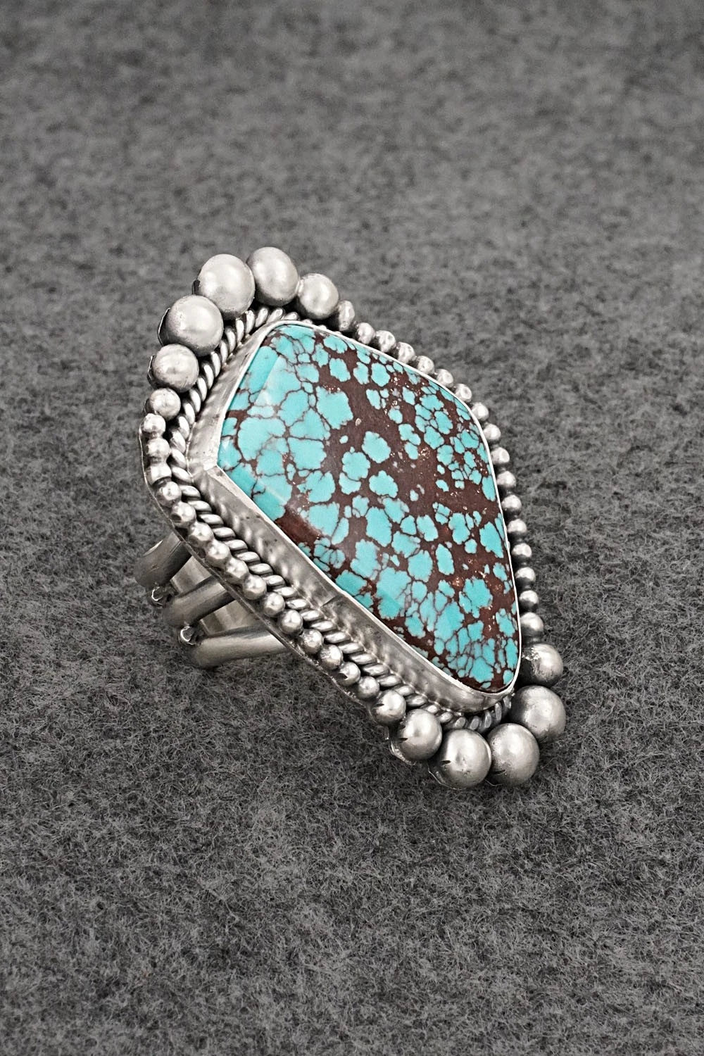 Turquoise & Sterling Silver Ring - Rosita Calladitto - Size 9