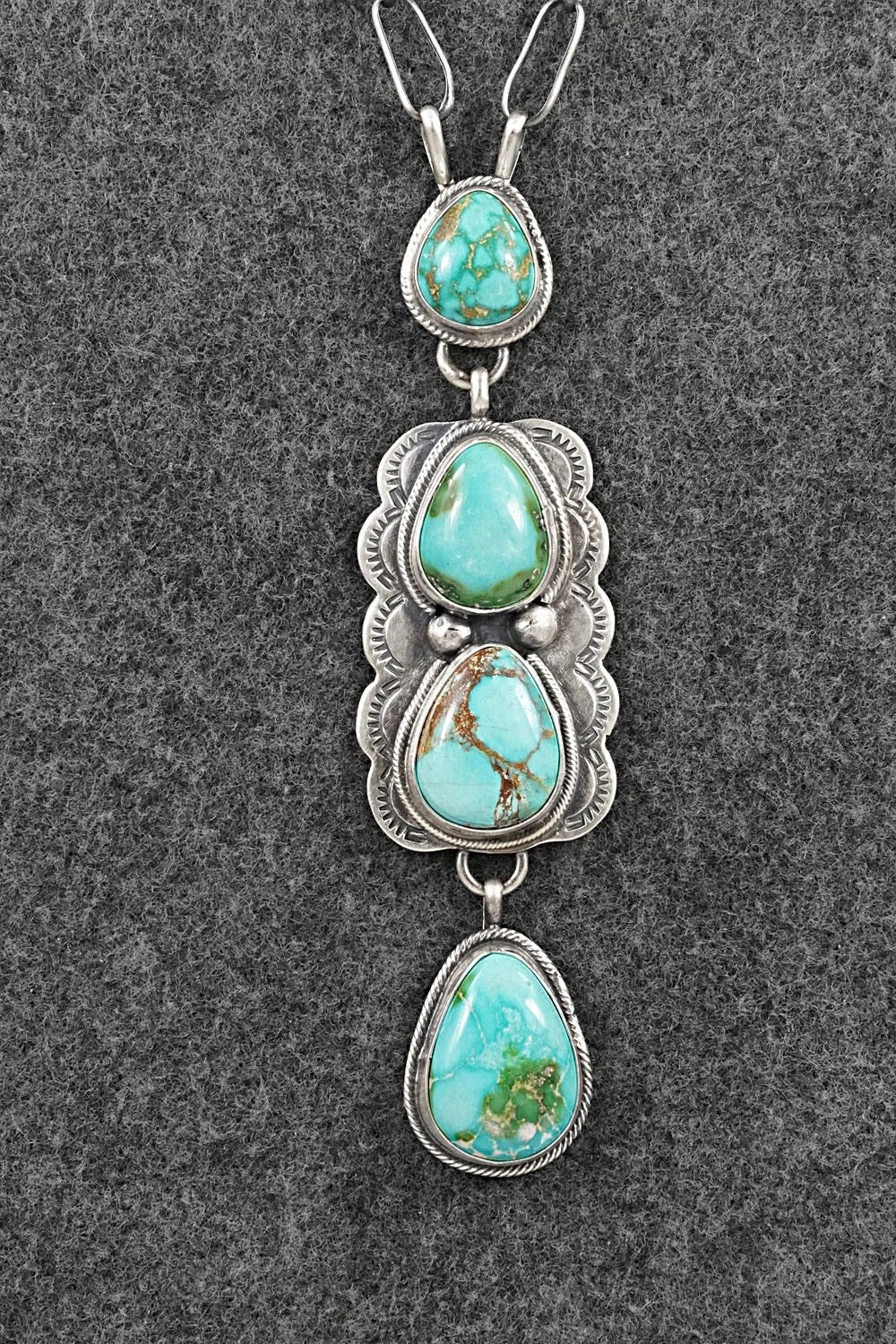 Turquoise & Sterling Silver Necklace - Bobby Johnson
