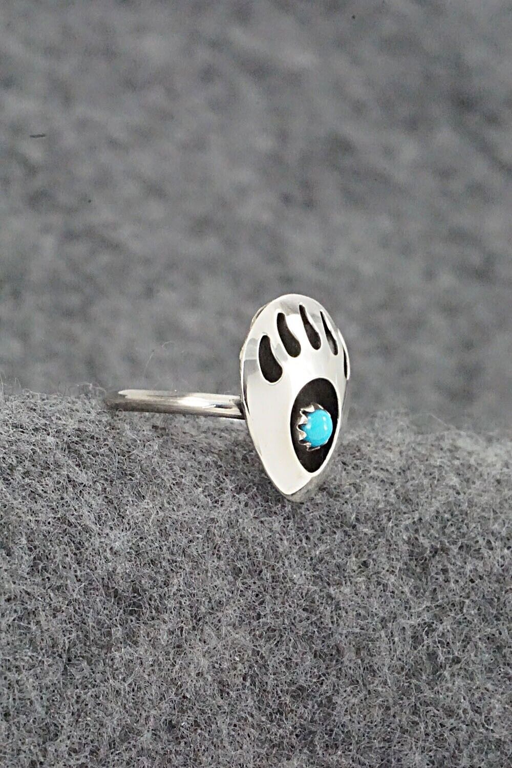 Turquoise & Sterling Silver Ring - Leta Parker - Size 5.5