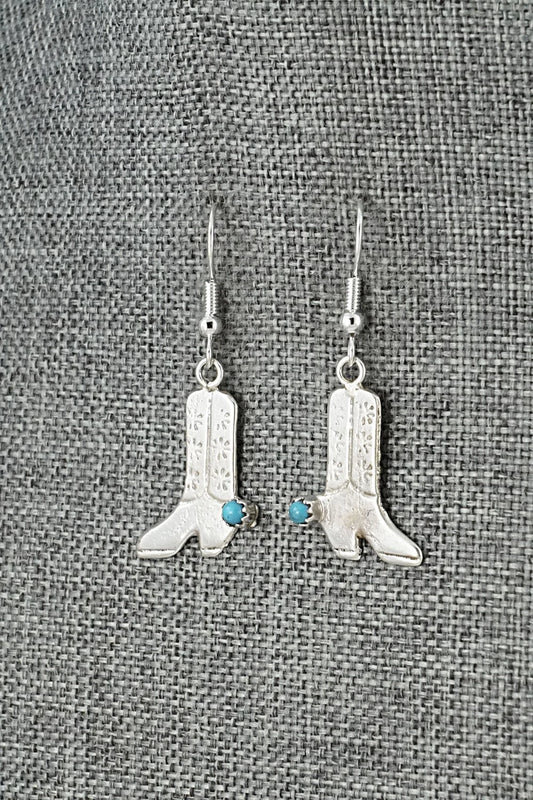 Turquoise & Sterling Silver Earrings - Lorraine Chee