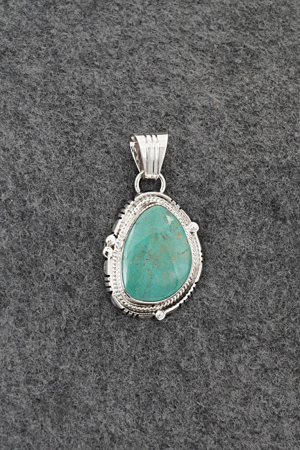 Turquoise & Sterling Silver Pendant - Marita Benally