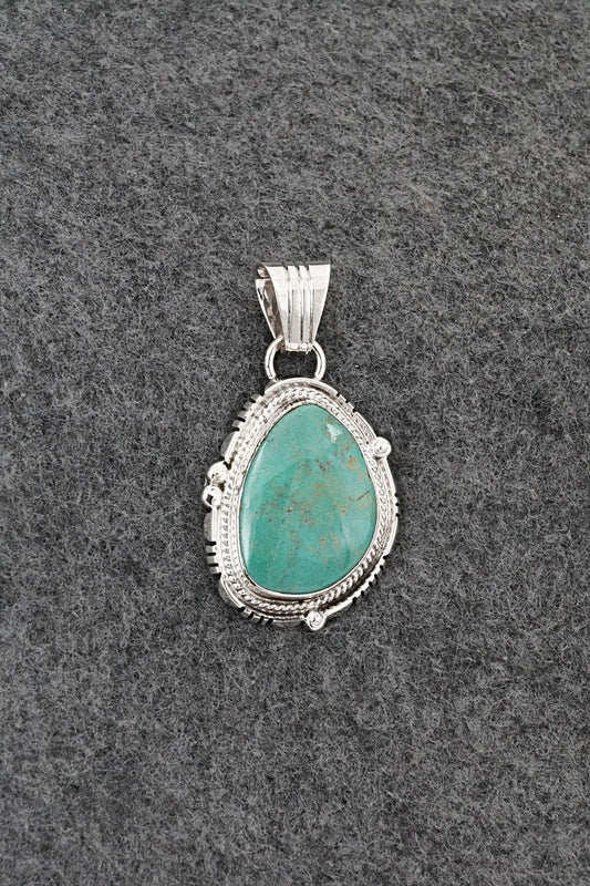 Turquoise & Sterling Silver Pendant - Marita Benally