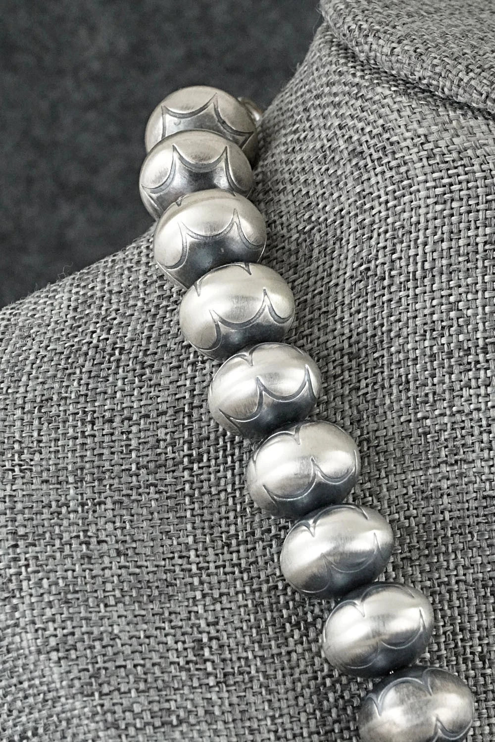 Sterling Silver Navajo Pearl Necklace 18" - Bryannen Halwood