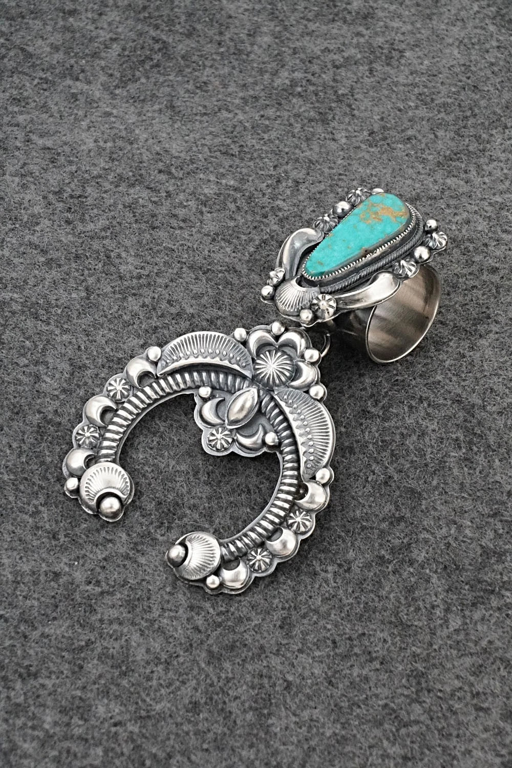 Turquoise & Sterling Silver Pendant - Delbert Gordon