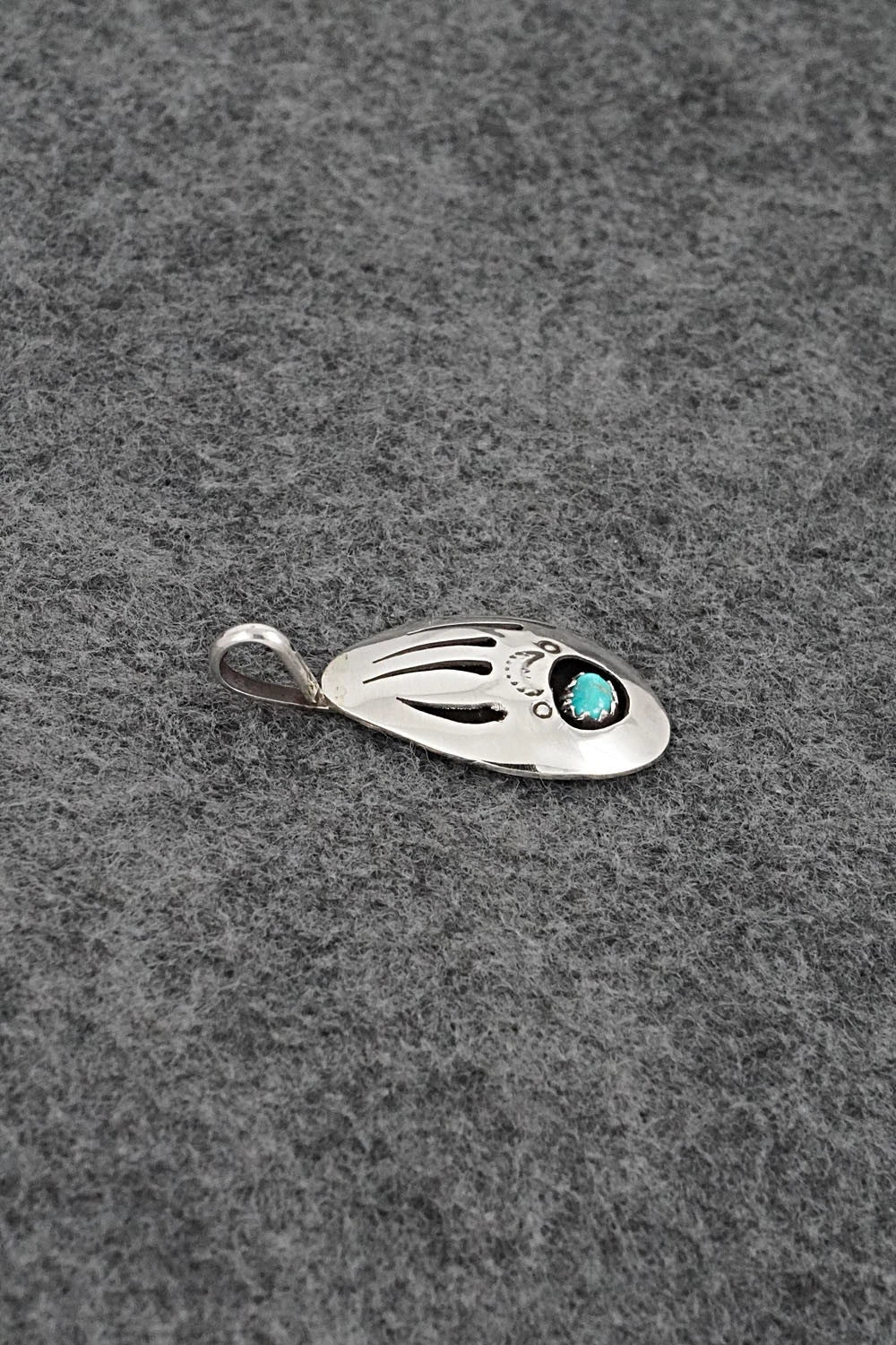 Turquoise & Sterling Silver Pendant - Ervin Begay