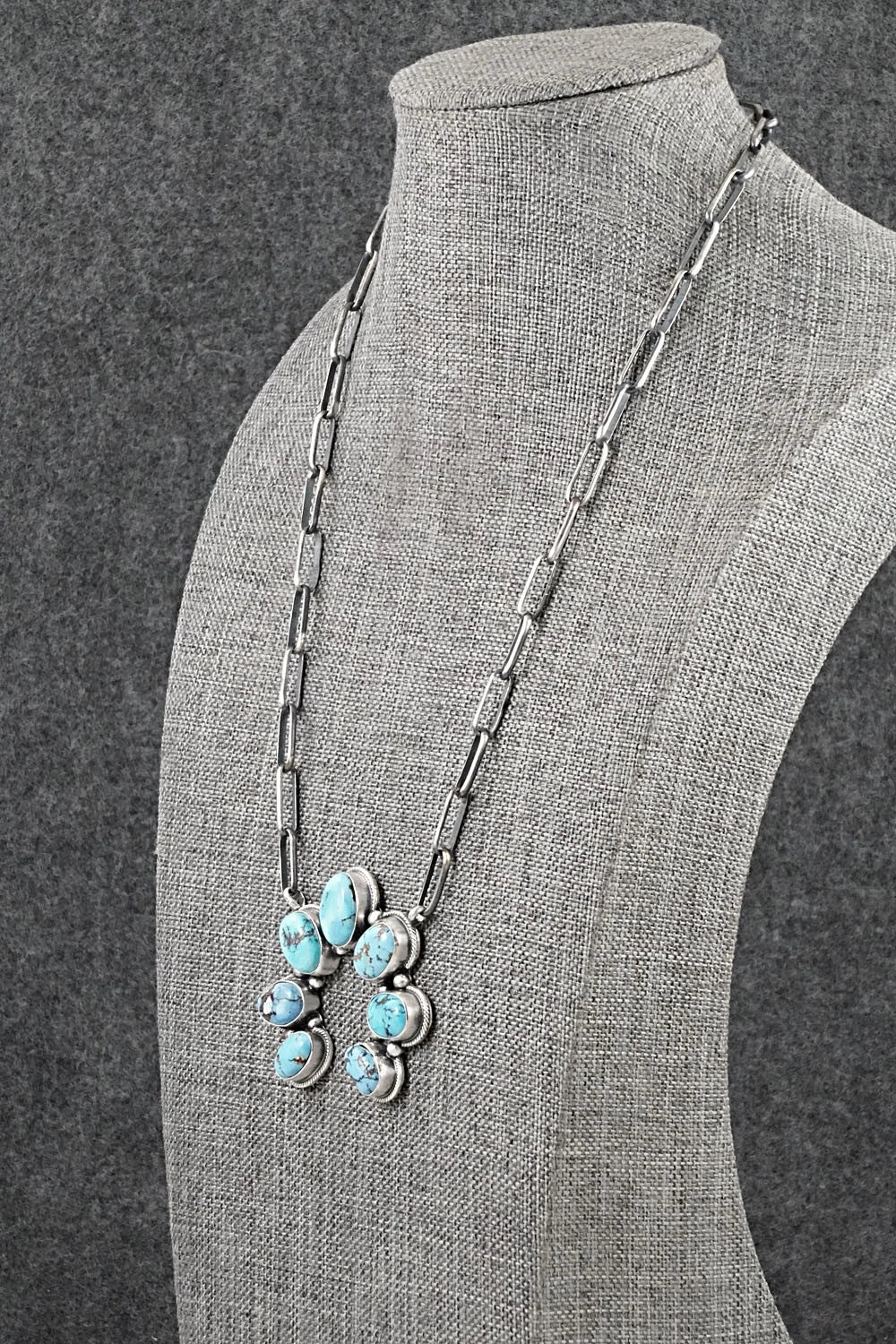 Turquoise & Sterling Silver Necklace - Darrin Livingston