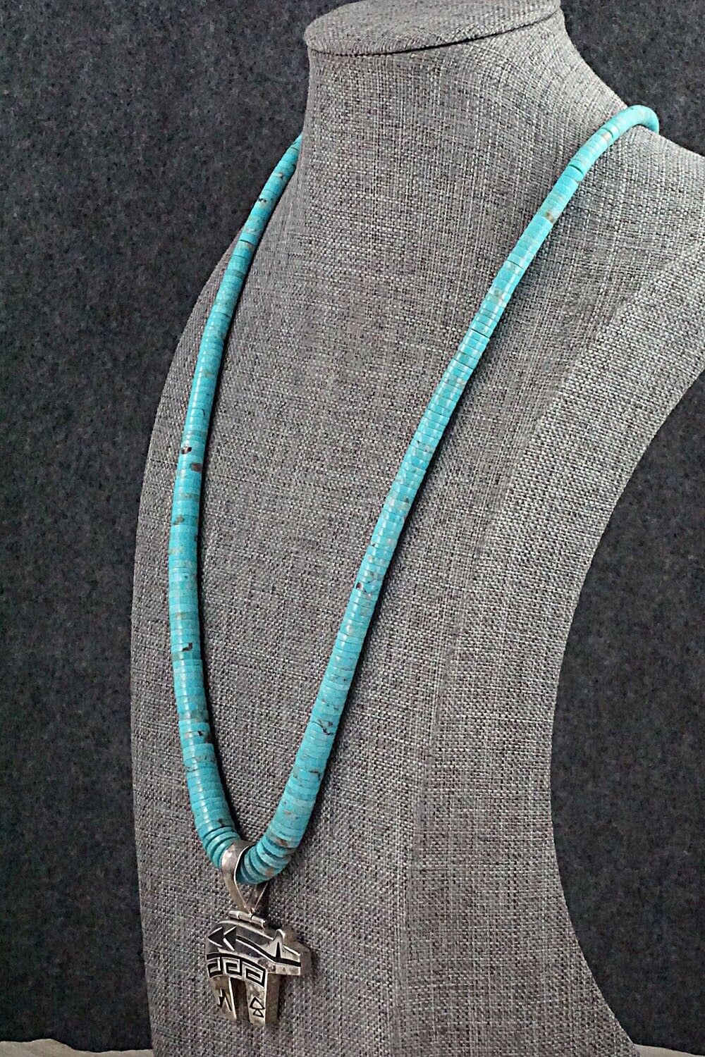 Turquoise & Sterling Silver Necklace - Jack Tom