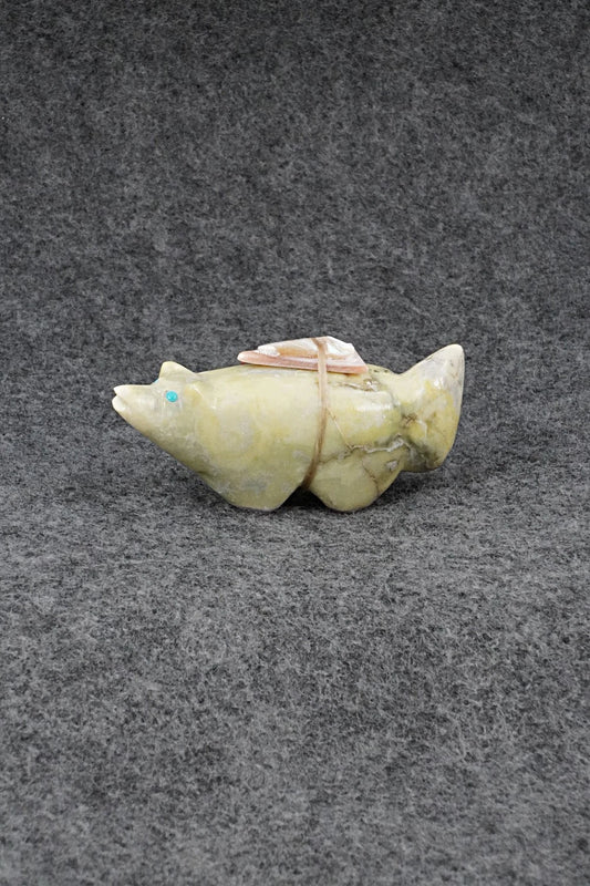 Wolf Zuni Fetish Carving - Delvin Leekya