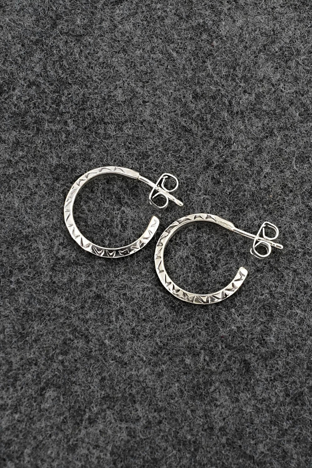 Sterling Silver Hoop Earrings - Elaine Tahe