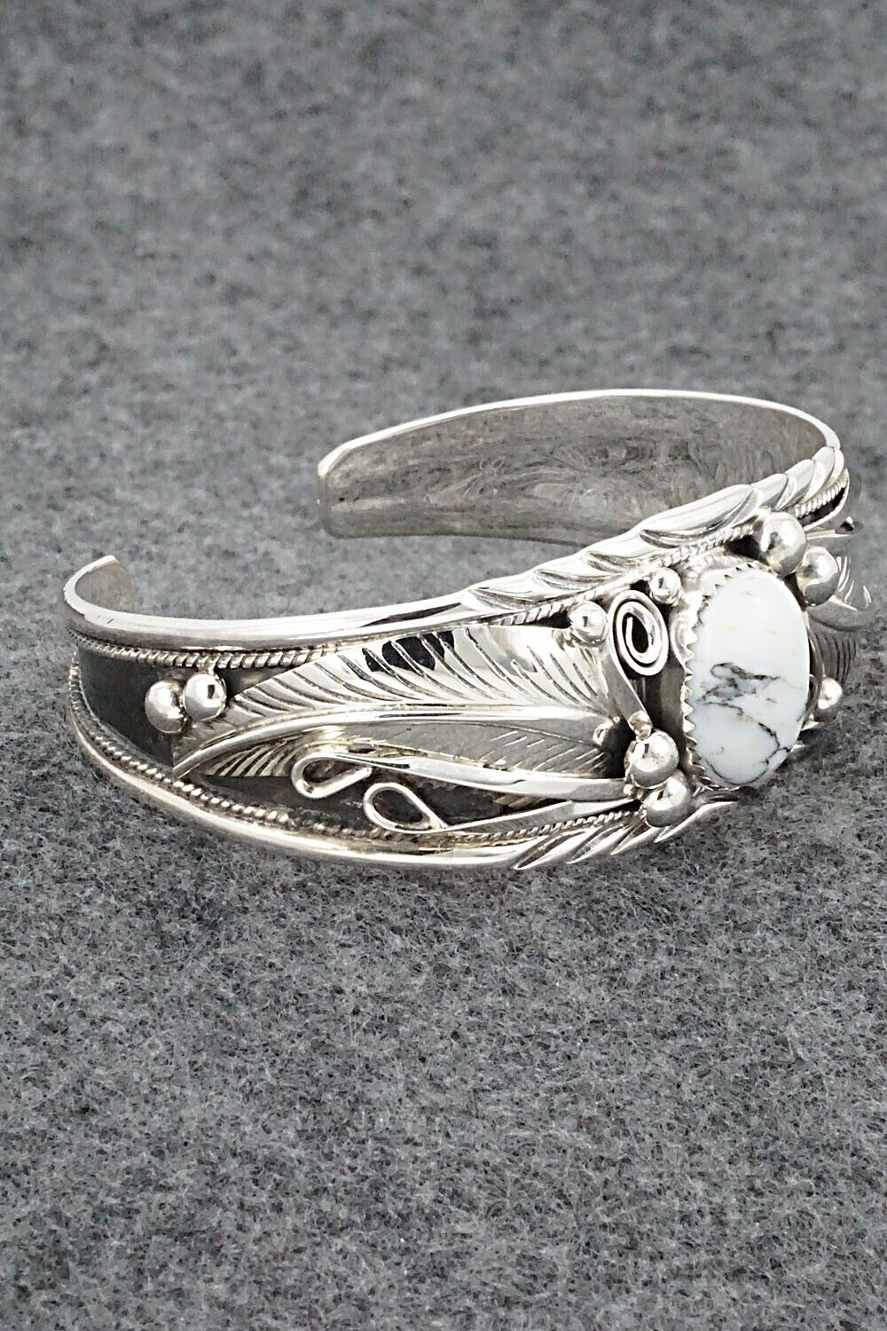 White Buffalo & Sterling Silver Bracelet - Davey Morgan