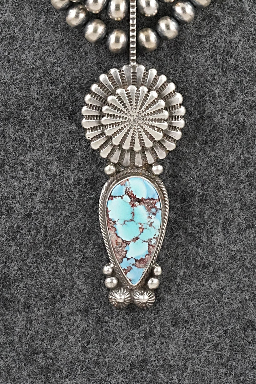 Turquoise & Sterling Silver Necklace - Tom Lewis