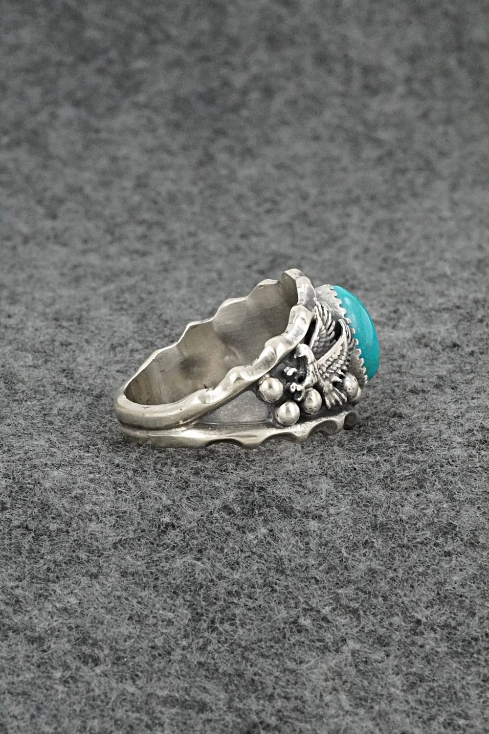 Turquoise & Sterling Silver Ring - Genevieve Francisco - Size 12.75