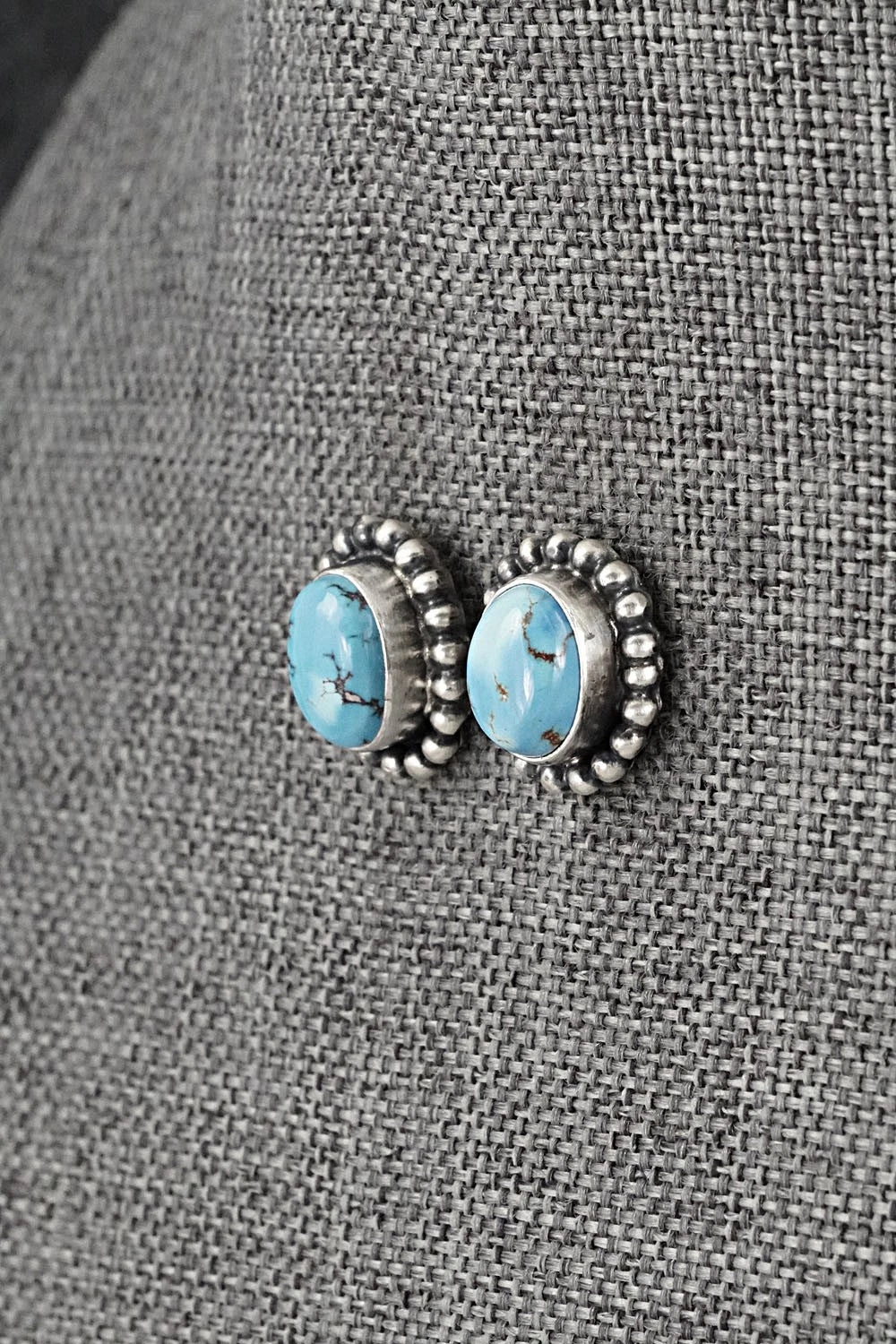 Turquoise & Sterling Silver Necklace and Earrings Set - Darrin Livingston