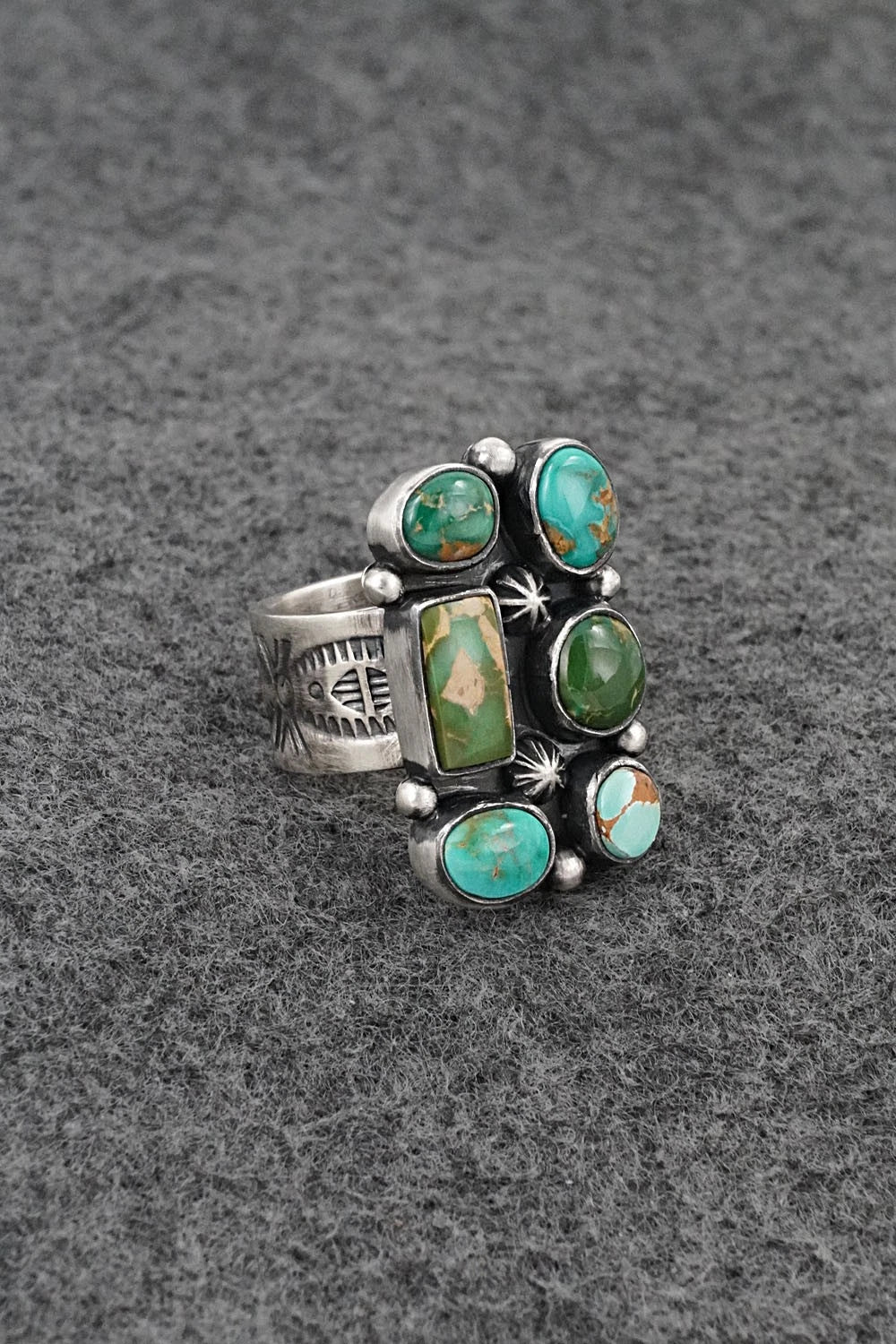 Turquoise & Sterling Silver Ring - Angela Martin - Size 6