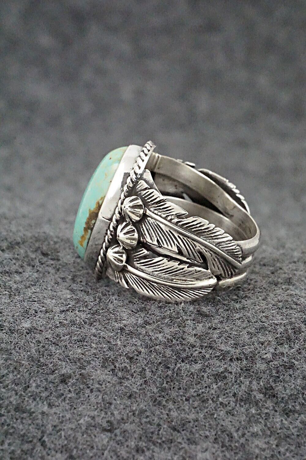 Turquoise & Sterling Silver Ring - Bobby Platero - Size 6.75