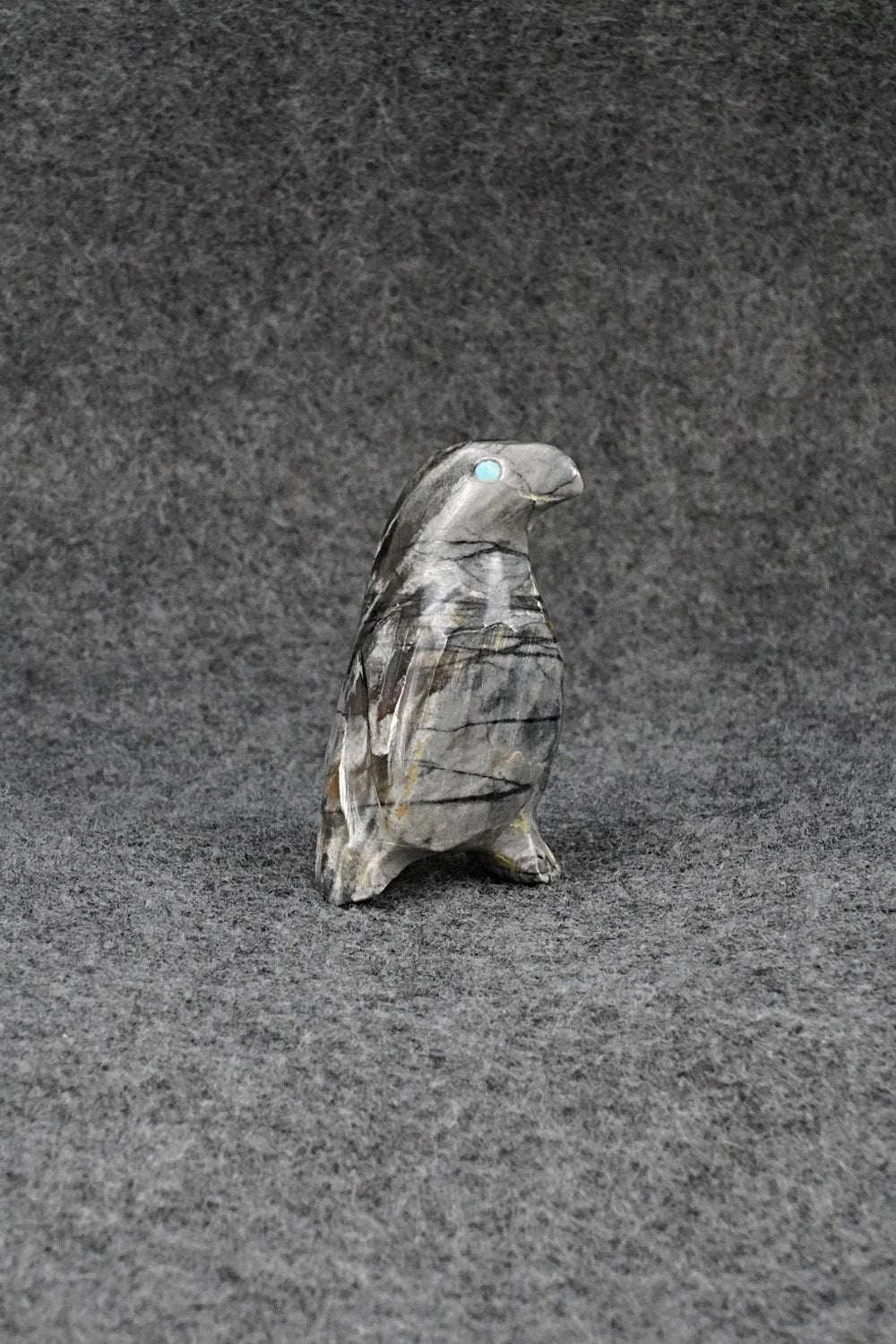 Eagle Zuni Fetish Carving - Calvert Bowannie
