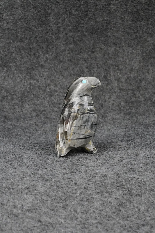 Eagle Zuni Fetish Carving - Calvert Bowannie