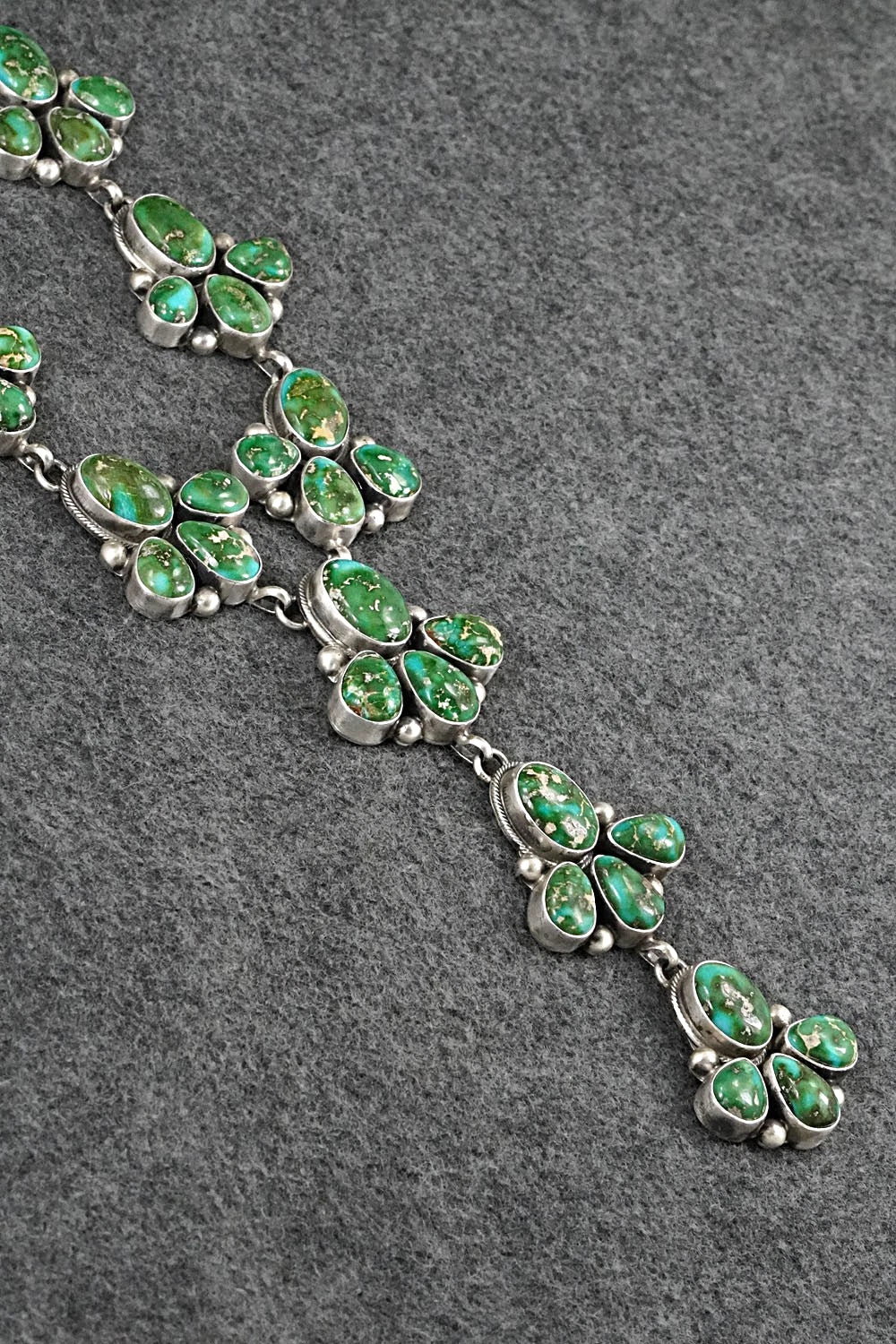 Turquoise & Sterling Silver Necklace and Earrings Set - Kathleen Livingston