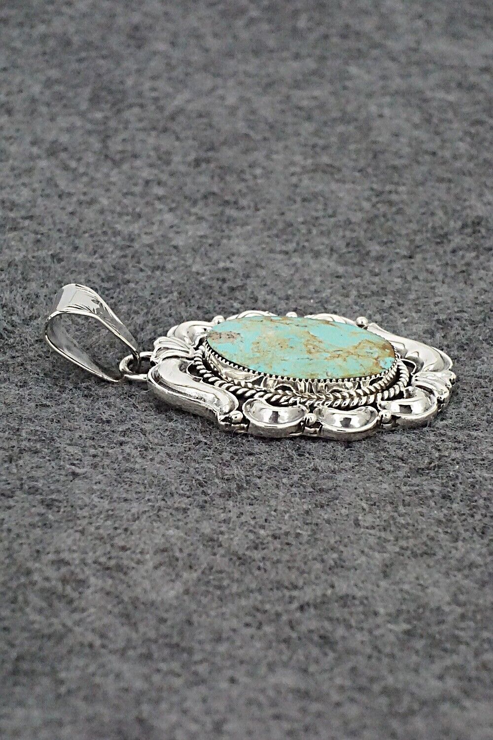 Turquoise & Sterling Silver Pendant - Harold Becenti