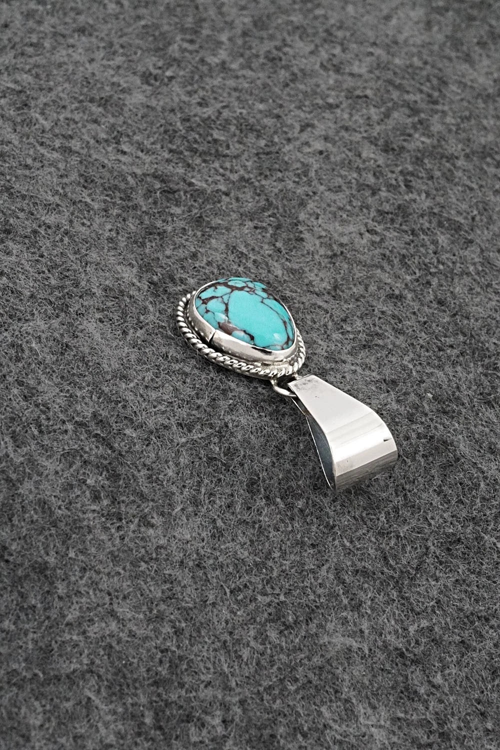 Turquoise & Sterling Silver Pendant - Eugene Gruber